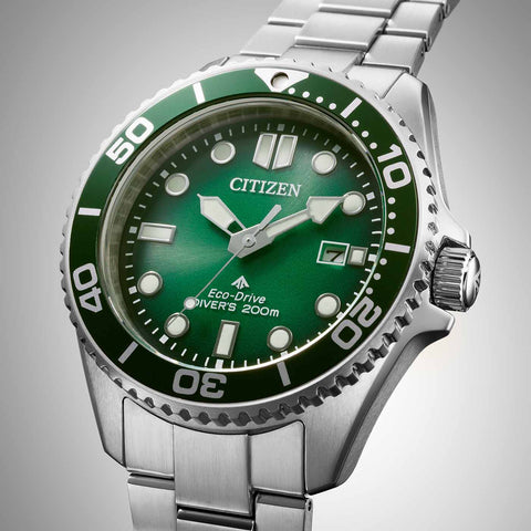 The Watch Boutique Citizen Promaster Eco-Drive Diver Green Dial Watch