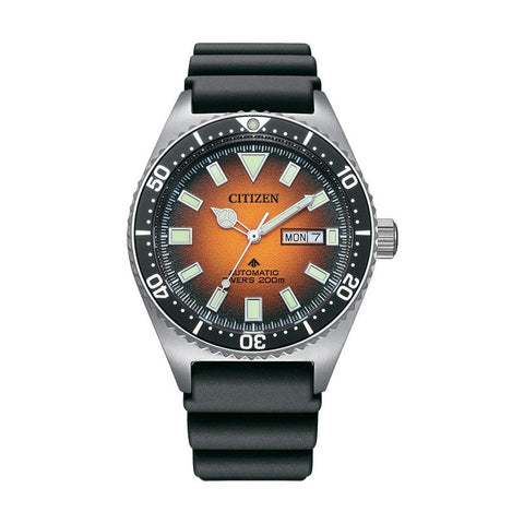 The Watch Boutique Citizen Promaster Eco-Drive Gents Automatic Diver's Orange Dial Watch