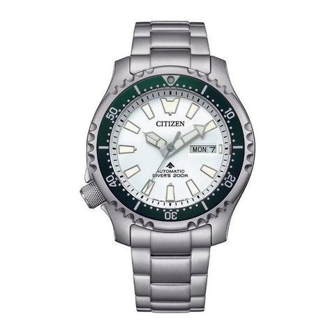 The Watch Boutique Citizen Promaster Eco-Drive Gents Automatic Diver's White Dial NY0168-64A