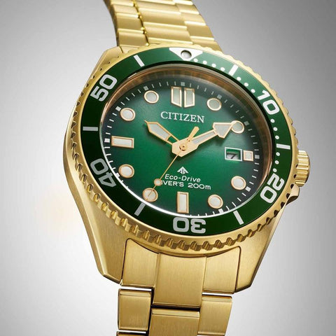 The Watch Boutique Citizen Promaster Eco-Drive Gold-Tone Diver Watch