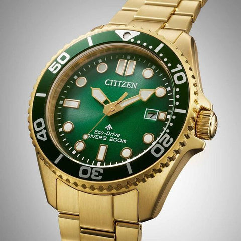 The Watch Boutique Citizen Promaster Eco-Drive Gold-Tone Diver Watch
