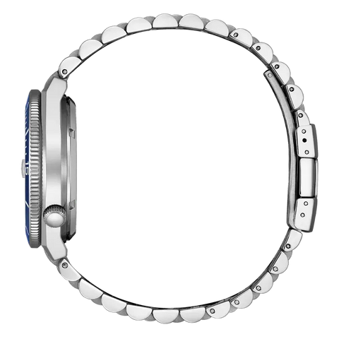 The Watch Boutique Citizen TSUYOSA Shore Automatic Blue Dial Stainless Steel Watch