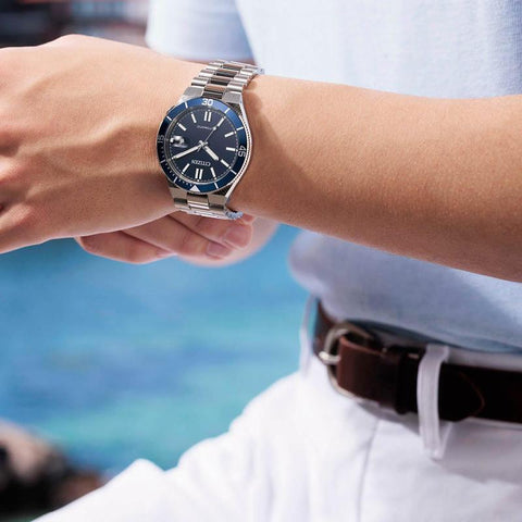 The Watch Boutique Citizen TSUYOSA Shore Automatic Blue Dial Stainless Steel Watch