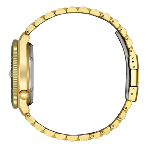 The Watch Boutique Citizen TSUYOSA Shore Automatic Gold-Tone Stainless Steel Green Dial