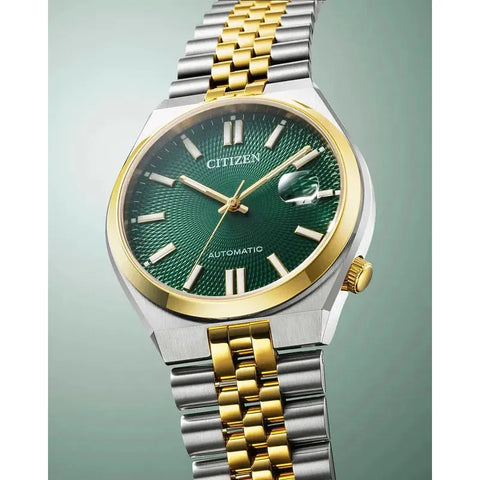 The Watch Boutique Citizen Tsuyosa 60 Green Dial Automatic Stainless-Steel Men's Watch