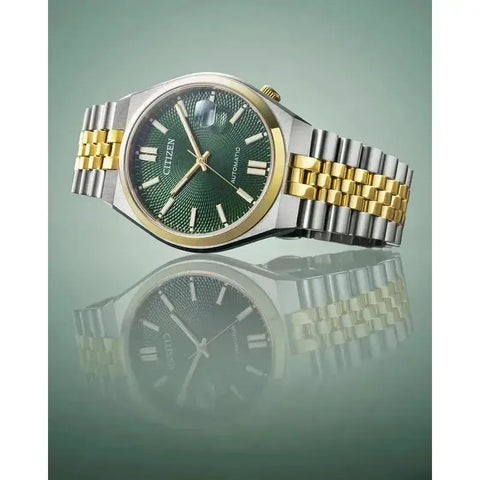 The Watch Boutique Citizen Tsuyosa 60 Green Dial Automatic Stainless-Steel Men's Watch
