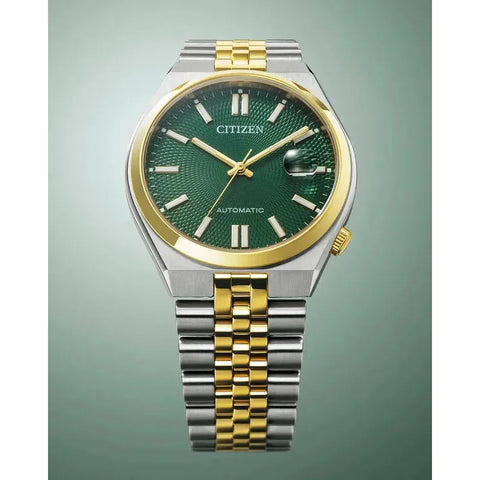 The Watch Boutique Citizen Tsuyosa 60 Green Dial Automatic Stainless-Steel Men's Watch