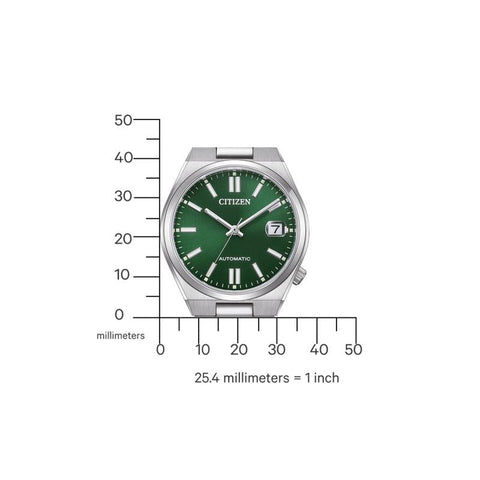 The Watch Boutique Citizen Tsuyosa Automatic Green Dial Stainless Steel Men's Watch