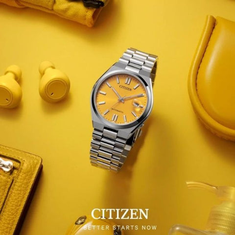 The Watch Boutique Citizen Tsuyosa Gents Automatic Yellow Dial Watch