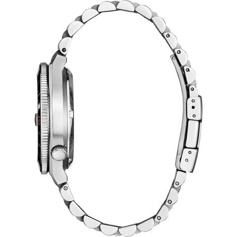 The Watch Boutique Citizen Tsuyosa Shore Timeslip Men's Stainless Steel Black Dial Watch