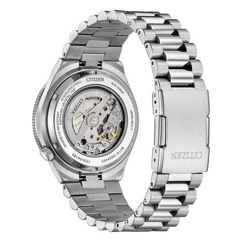 The Watch Boutique Citizen Tsuyosa Shore Timeslip Men's Stainless Steel Black Dial Watch