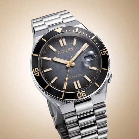 The Watch Boutique Citizen Tsuyosa Shore Timeslip Men's Stainless Steel Black Dial Watch