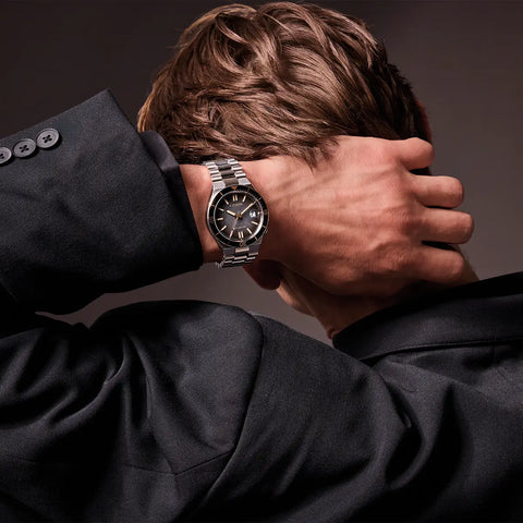The Watch Boutique Citizen Tsuyosa Shore Timeslip Men's Stainless Steel Black Dial Watch
