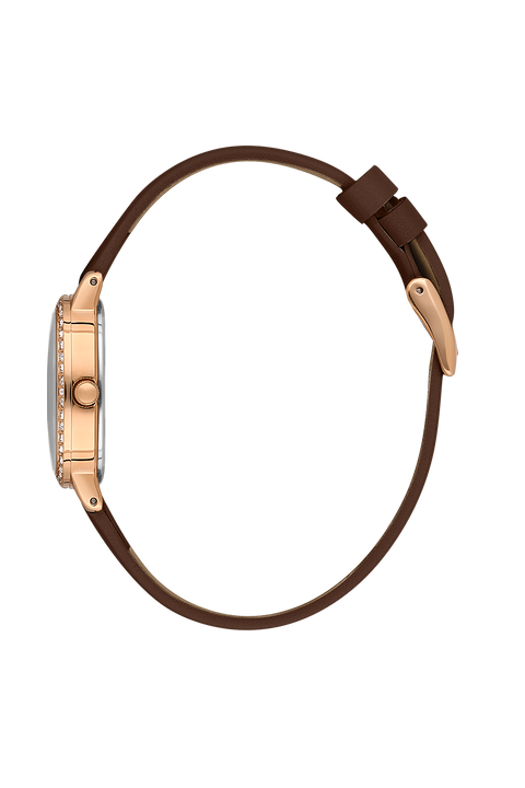 Daniel Klein Premium Gold Tone Brown Leather Watch