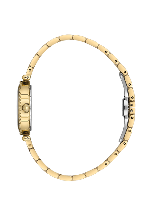 Daniel Klein Women’s Crystal-Set Gold-Tone Bracelet Watch