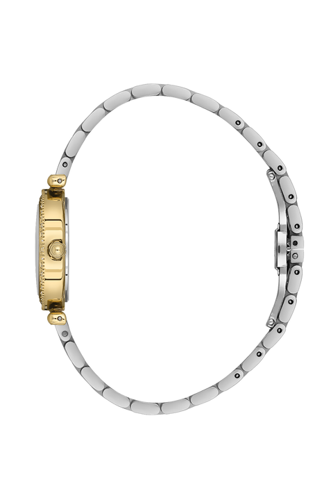 Daniel Klein Women’s Crystal-Set Green Dial Two-Tone Bracelet Watch