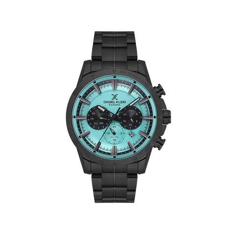 Daniel Klein Exclusive Men’s Black Stainless Steel Multi-Function Watch
