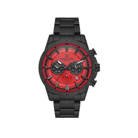 The Watch Boutique Daniel Klein Exclusive Men’s Black Stainless Steel Multi-Function Watch