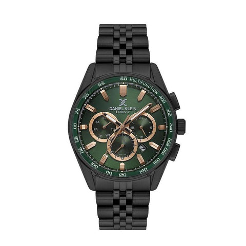 The Watch Boutique Daniel Klein Exclusive Men’s Multifunction Black Stainless Steel Watch