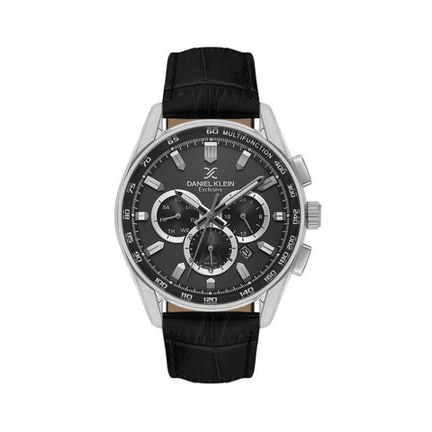 The Watch Boutique Daniel Klein Exclusive Men’s Multifunction Leather Strap Watch