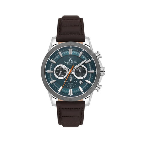 The Watch Boutique Daniel Klein Exclusive Men’s Multifunction Leather Strap Watch