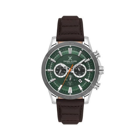 The Watch Boutique Daniel Klein Exclusive Men’s Multifunction Leather Strap Watch