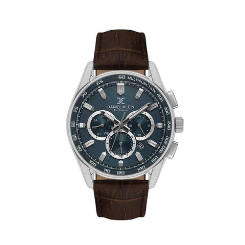 The Watch Boutique Daniel Klein Exclusive Men’s Multifunction Leather Strap Watch
