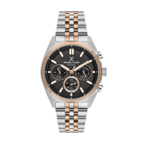 The Watch Boutique Daniel Klein Exclusive Men's Round Quartz Watch with Black Dial