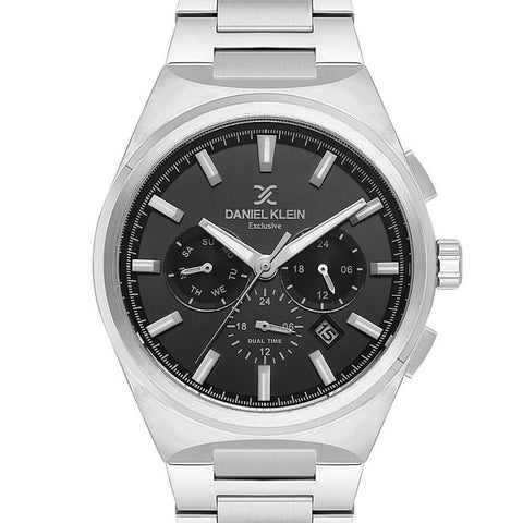 The Watch Boutique Daniel Klein Exclusive Men's Round Quartz Watch with Black Dial