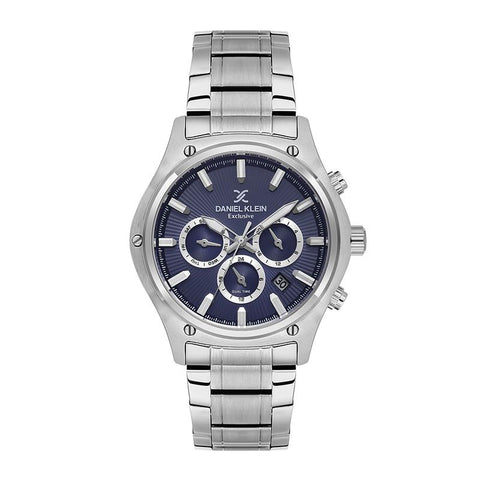 The Watch Boutique Daniel Klein Exclusive Men's Round Quartz Watch with Navy Blue Dial