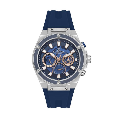 Daniel Klein Exclusive Men's Round Quartz Watch with Navy Blue Dial