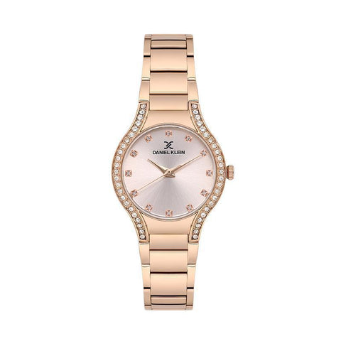 Daniel Klein Ladies 3 Hands Rose Gold Watch