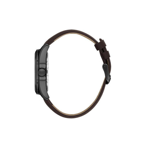 The Watch Boutique Daniel Klein Men’s Black Case Watch with Grey Textured Dial