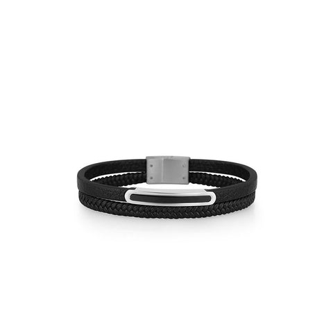 Daniel Klein DKJ.6.10023-2 Men's Leather Bracelet