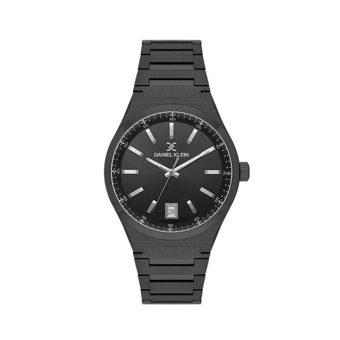 The Watch Boutique Daniel Klein Men’s Black Stainless Steel Watch with Black Dial