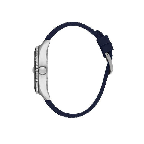 The Watch Boutique Daniel Klein Men’s Diver-Inspired Blue Dial Watch with Blue Silicone Strap