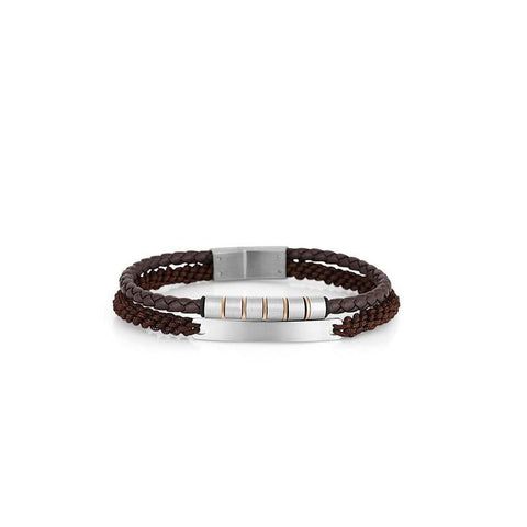 Daniel Klein Men's Leather Bracelet