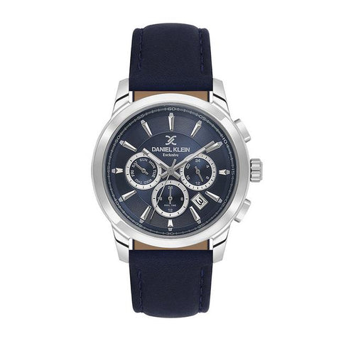 The Watch Boutique Daniel Klein Men's Round Quartz Watch with Blue Dial