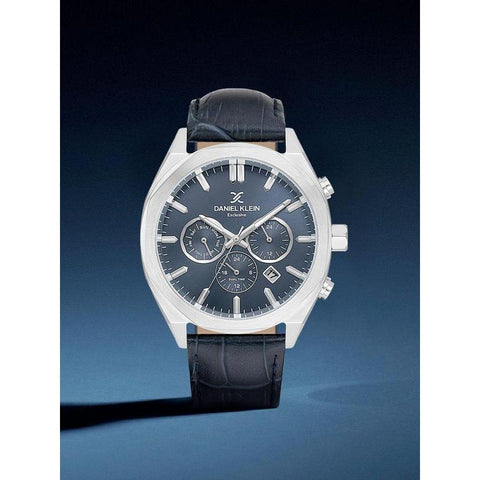 The Watch Boutique Daniel Klein Men's Round Quartz Watch with Blue Dial