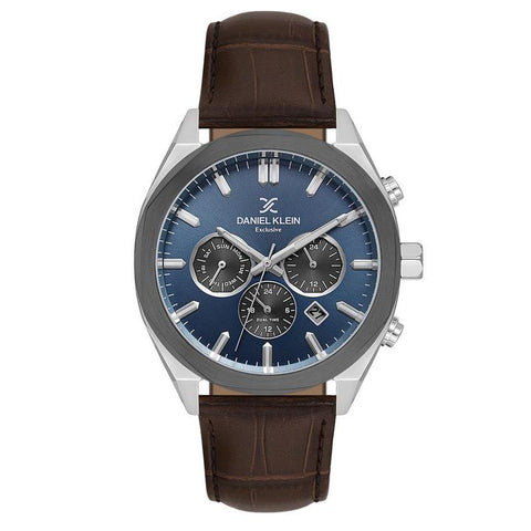 The Watch Boutique Daniel Klein Men's Round Quartz Watch with Blue Dial