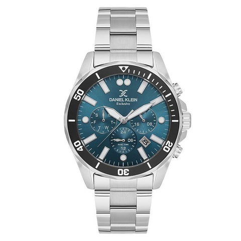 The Watch Boutique Daniel Klein Men's Round Quartz Watch with Blue Dial