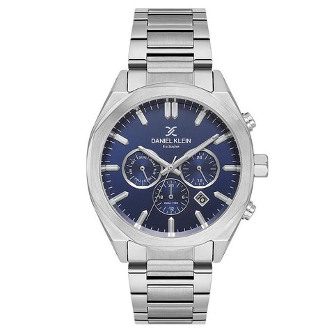 The Watch Boutique Daniel Klein Men's Round Quartz Watch with Blue Dial