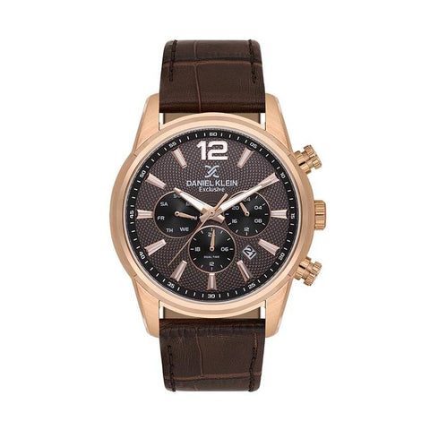 The Watch Boutique Daniel Klein Men's Round Quartz Watch with Brown Dial