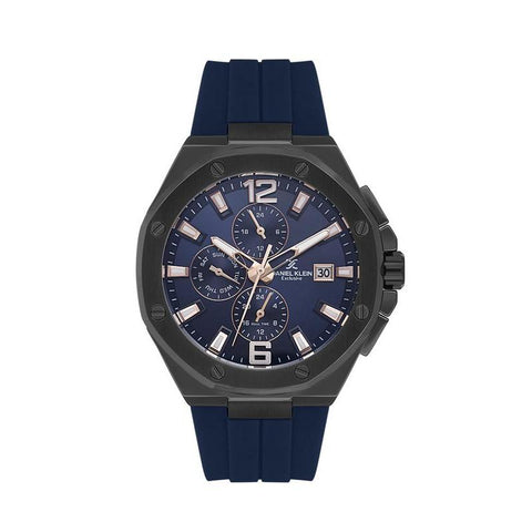 The Watch Boutique Daniel Klein Men's Round Quartz Watch with Dark Blue Dial