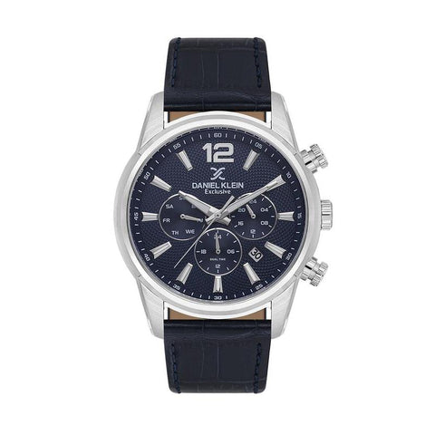 The Watch Boutique Daniel Klein Men's Round Quartz Watch with Dark Blue Dial