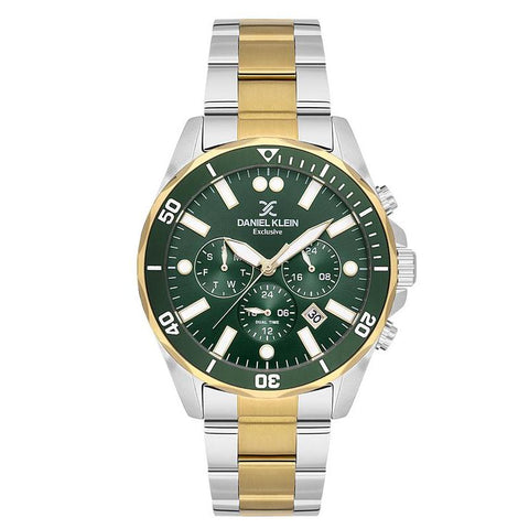 The Watch Boutique Daniel Klein Men's Round Quartz Watch with Green Dial