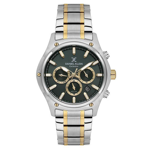 The Watch Boutique Daniel Klein Men's Round Quartz Watch with Green Dial