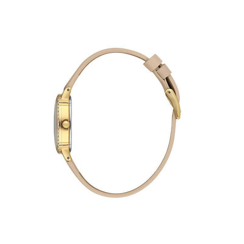 Daniel Klein Premium Gold Tone Beige Leather Watch