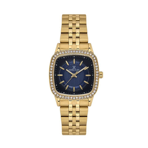The Watch Boutique Daniel Klein Premium Gold Tone Blue Dial Analogue Watch