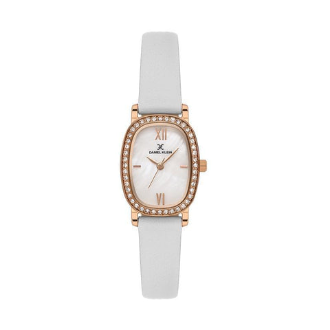 The Watch Boutique Daniel Klein Premium Gold Tone White Leather Watch